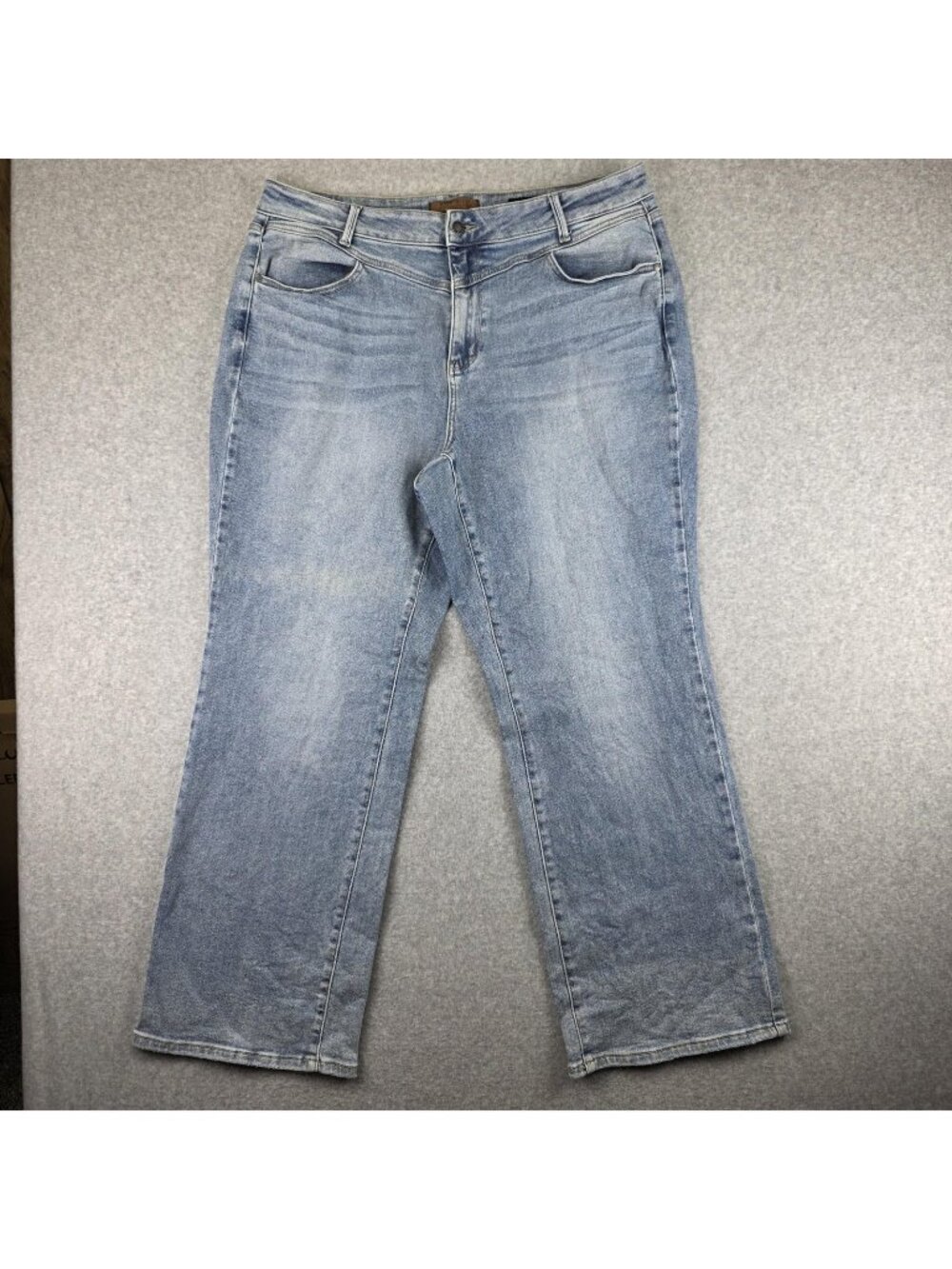 Judy Blue Retro Wide Jeans Womens 20W Light Wash High Rise Wide Leg Stretch